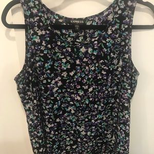 Floral open back tank